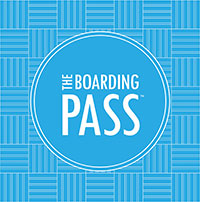 The boarding pass logo